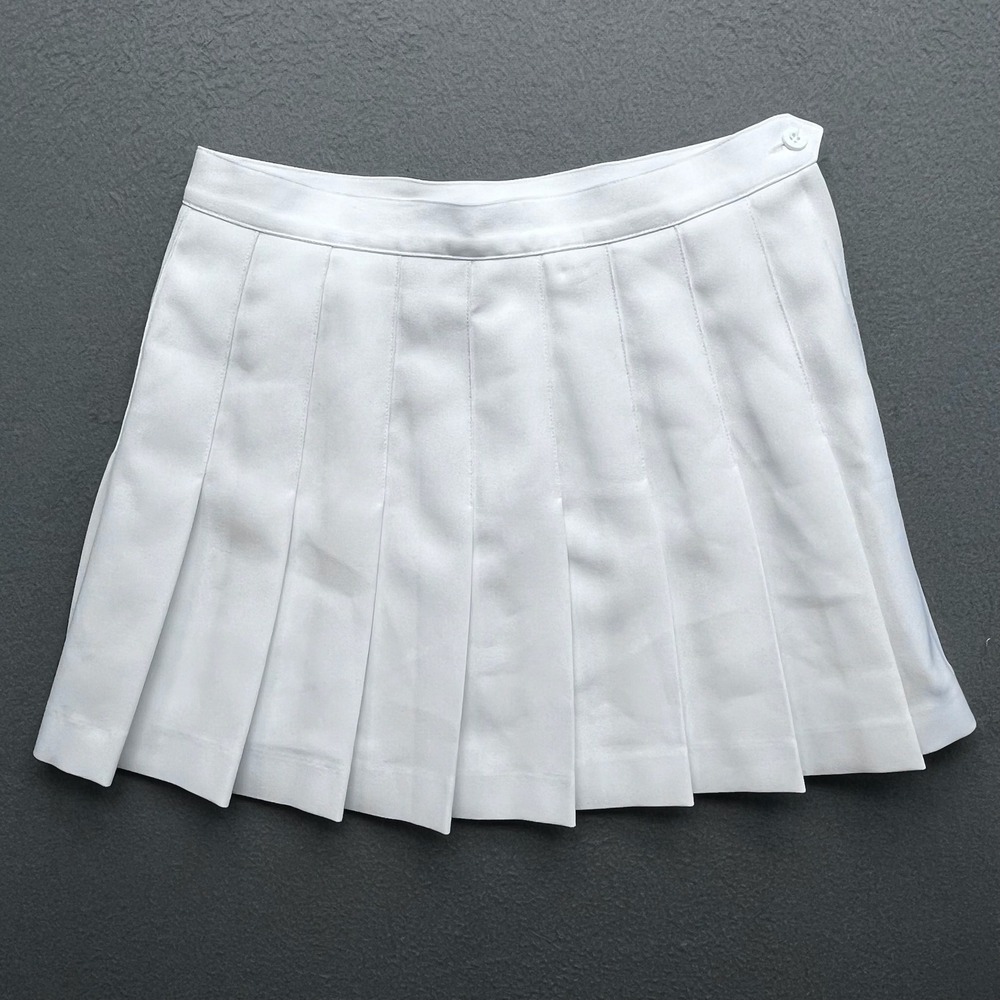 VTG Head Sports Wear White Pleated Tennis Skirt Womens Size 8 Y2K Athletic Mini